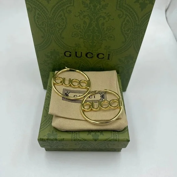 Gucci Gold Hoop Earrings - Picture 4 of 4